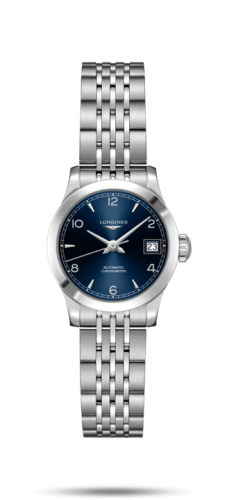 Longines Record 26mm Stainless Steel / Blue Arabic / Bracelet L2.320.4.96.6