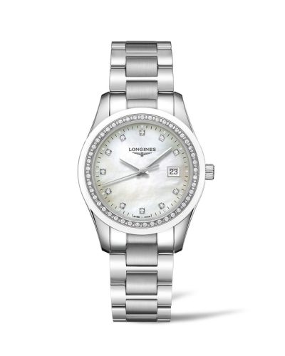 Longines Conquest Classic Quartz 34 Stainless Steel / Ceramic / Diamond / Black L2.387.0.87.6