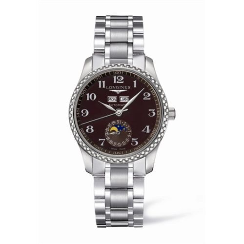 Longines Master Collection Calendar 36 Stainless Steel / Diamond / Brown MOP / Bracelet L2.503.0.03.6