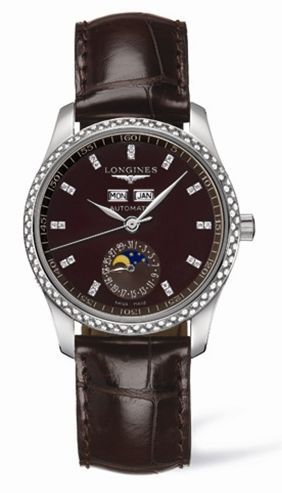 Longines Master Collection Calendar 36 Stainless Steel / Diamond / Brown MOP L2.503.0.07.3