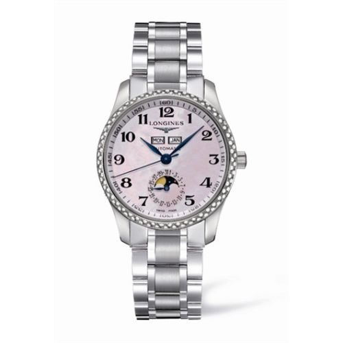 Longines Master Collection Calendar 36 Stainless Steel / Diamond / MOP / Bracelet L2.503.0.93.6