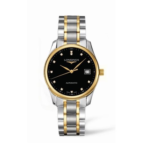 Longines Master Collection Date 36 Two Tone Black DIamond L2.518.5.57.7