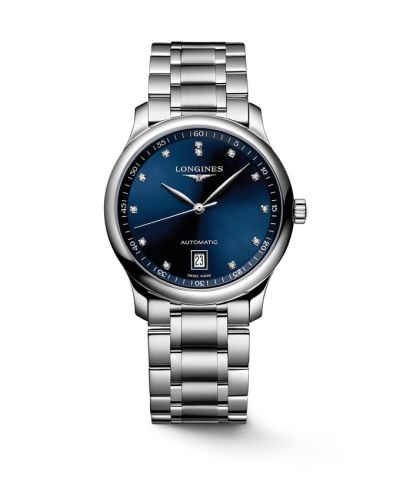 Longines Master Collection Date 38.5 Stainless Steel / Blue - Diamond / Bracelet L2.628.4.97.6
