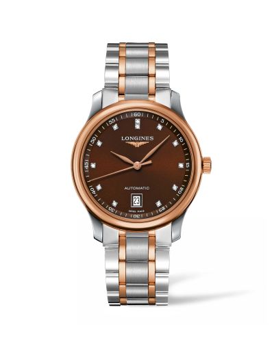 Longines Master Collection Date 38.5 Two Tone Rose / Brown L2.628.5.67.7