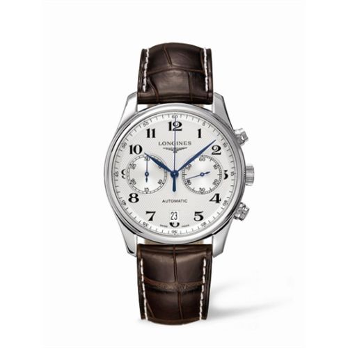 Longines Master Collection Chronograph 40 Stainless Steel / Silver / Strap L2.629.4.78.3