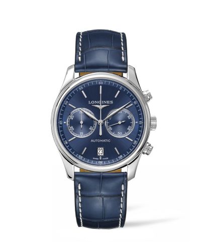 Longines Master Collection Chronograph 40 Stainless Steel / Blue / Strap L2.629.4.92.0