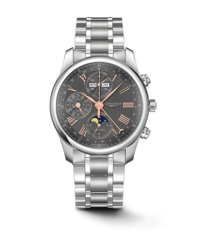 Longines Master Collection 40 Chronograph Calendar Stainless Steel / Anthracite / Bracelet L2.673.4.61.6