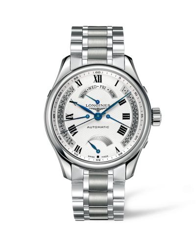 Longines Master Collection 44 Retrograde Power Reserve Stainless Steel / Silver-Roman / Bracelet L2.716.4.71.6
