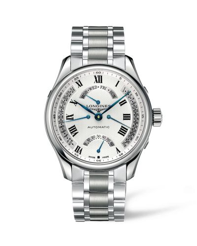 Longines Master Collection 44 Retrograde Stainless Steel / Silver-Roman / Bracelet L2.717.4.71.6