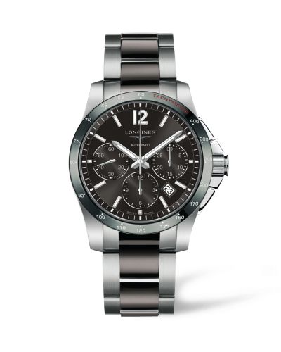 Longines Conquest Chronograph Automatic 41mm Ceramic Grey L2.744.4.06.7