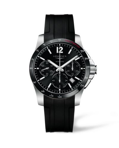 Longines Conquest Chronograph Automatic 41mm Ceramic Rubber L2.744.4.56.2