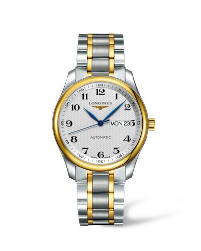 Longines Master Collection 38.5 Stainless Steel / Yellow Gold / Silver-Arabic / Bracelet L2.755.5.78.7
