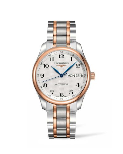 Longines Master Collection 38.5 Day Date Day Date Stainless Steel / Pink Gold / Silver-Arabic / Bracelet L2.755.5.79.7