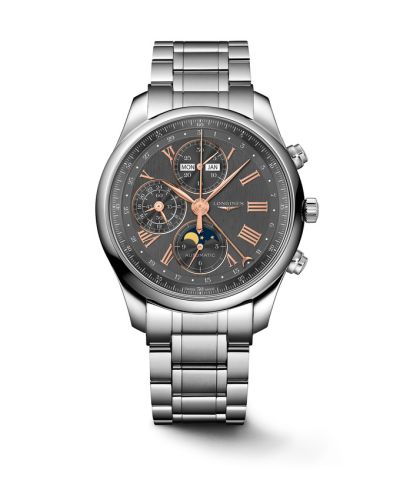 Longines Master Collection 42 Chronograph Calendar Stainless Steel / Anthracite / Bracelet L2.773.4.61.6