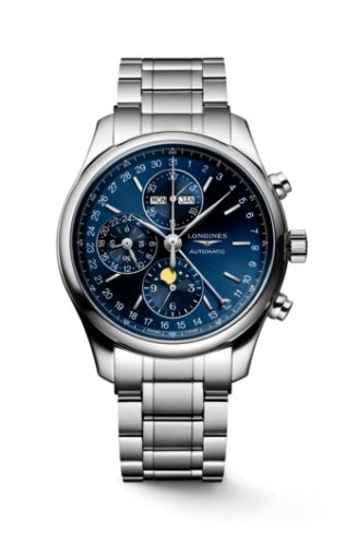 Longines Master Collection 42 Chronograph Calendar Stainless Steel / Blue / Bracelet L2.773.4.92.6