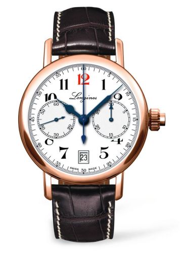 Longines Mono Pusher Chronograph 180th Anniversary Watch Gold L2.775.8.23.3