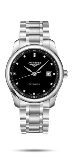 Longines Master Collection 40 Date Stainless Steel / Black-Diamond / Bracelet L2.793.4.57.6