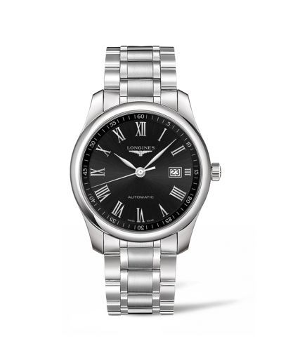 Longines Master Collection 40 Date Stainless Steel / Black - Roman / Bracelet L2.793.4.59.6