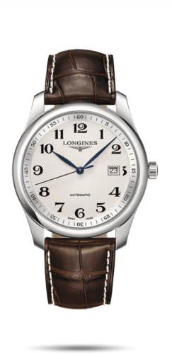Longines Master Collection 40 Date Stainless Steel / Silver-Arabic / Alligator XL L2.793.4.78.5