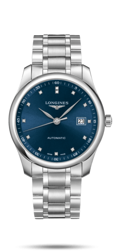 Longines Master Collection 40 Date Stainless Steel / Blue-Diamond / Bracelet L2.793.4.97.6