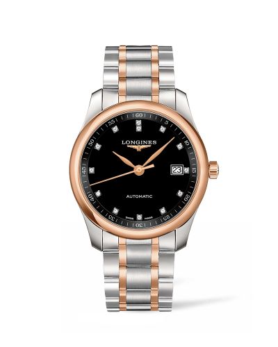Longines Master Collection 40 Date Stainless Steel / Pink Gold / Black-Diamond / Bracelet L2.793.5.57.7
