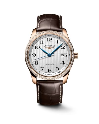 Longines Master Collection 40 Date Pink Gold - Diamond / Silver L2.793.9.78.3