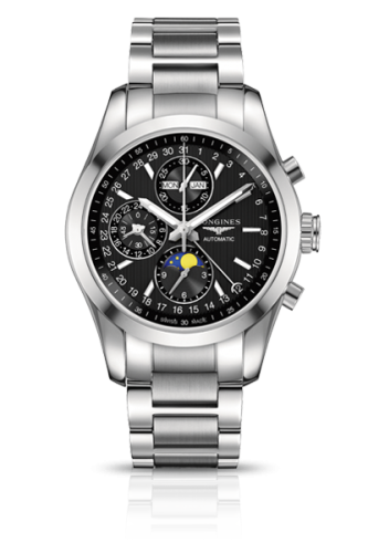 Longines Conquest Classic Moonphase Stainless Steel / Black / Bracelet L2.798.4.52.6