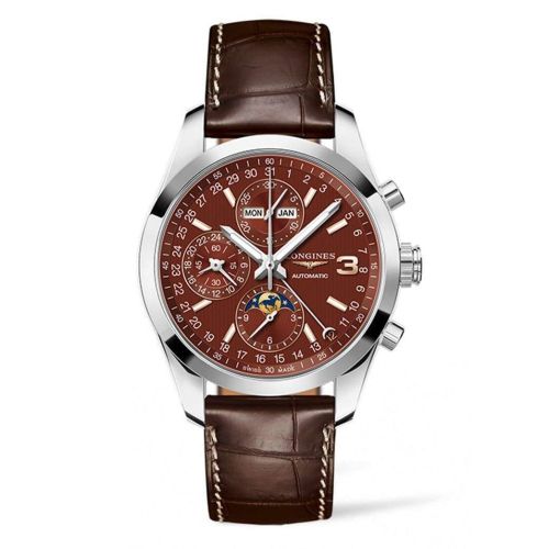 Longines Conquest Classic Moonphase Stainless Steel / Chocolate / Triple Crown Collection L2.798.4.62.3