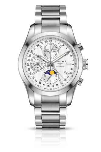 Longines Conquest Classic Moonphase Stainless Steel / Silver / Bracelet L2.798.4.72.6