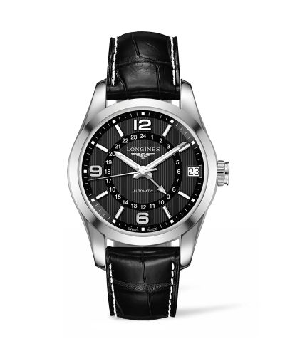 Longines Conquest Classic 42 GMT Stainless Steel / Black L2.799.4.56.3