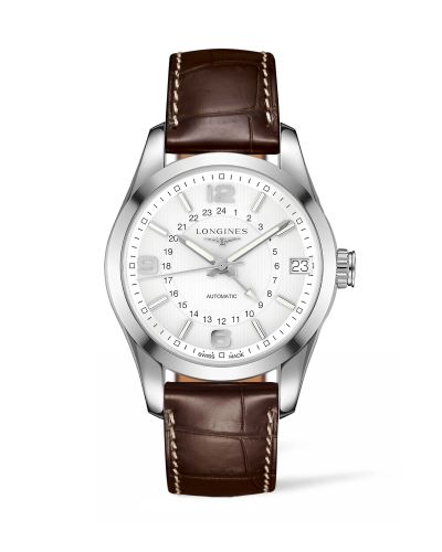 Longines Conquest Classic 42 GMT Stainless Steel / Silver L2.799.4.76.3