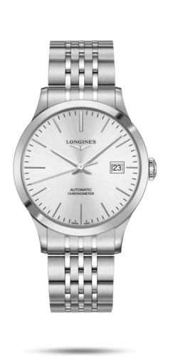 Longines Record 40mm Stainless Steel / Silver / Bracelet L2.821.4.72.6