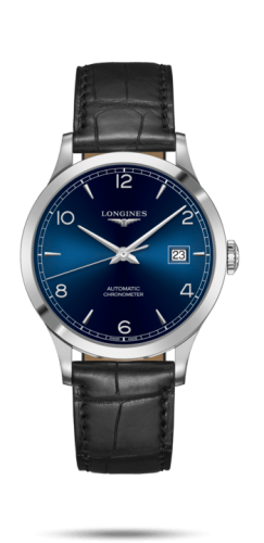 Longines Record 40mm Stainless Steel / Blue-Arabic / Alligator L2.821.4.96.2