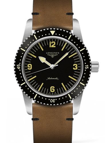 Longines Skin Diver Stainless Steel / Black / Calf L2.822.4.56.2
