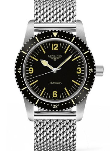 Longines Skin Diver Stainless Steel / Black / Milanese L2.822.4.56.6