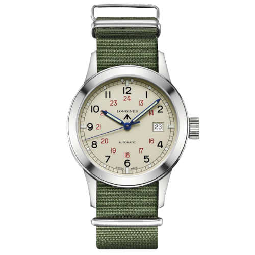 Longines Heritage Military COSD Ivory L2.832.4.73.5