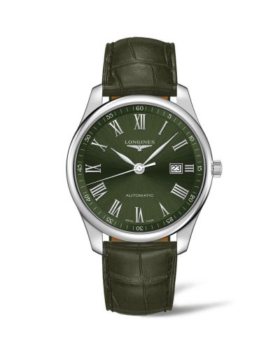 Longines Master Collection 42 Date Stainless Steel / Green - Roman L2.893.4.09.2