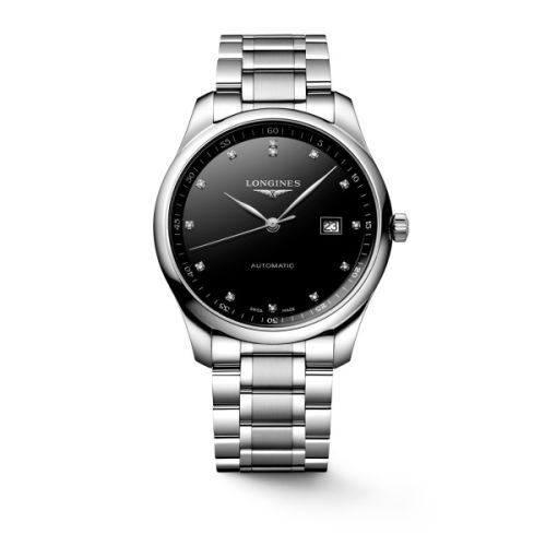 Longines Master Collection 42 Date Stainless Steel / Black - Diamond / Bracelet L2.893.4.57.6