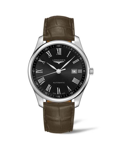 Longines Master Collection 42 Date Stainless Steel / Black - Roman L2.893.4.59.2