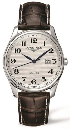 Longines Master Collection 42 Date Stainless Steel / Silver-Arabic / Alligator L2.893.4.78.3