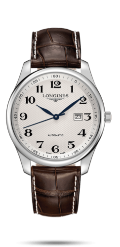 Longines Master Collection 42 Date Stainless Steel / Silver-Arabic / Alligator XL L2.893.4.78.5