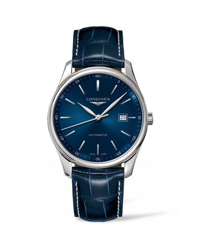 Longines Master Collection 42 Date Stainless Steel / Blue / Alligator XL L2.893.4.92.2