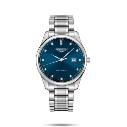 Longines Master Collection 42 Date Stainless Steel / Blue - Diamond / Bracelet L2.893.4.97.6
