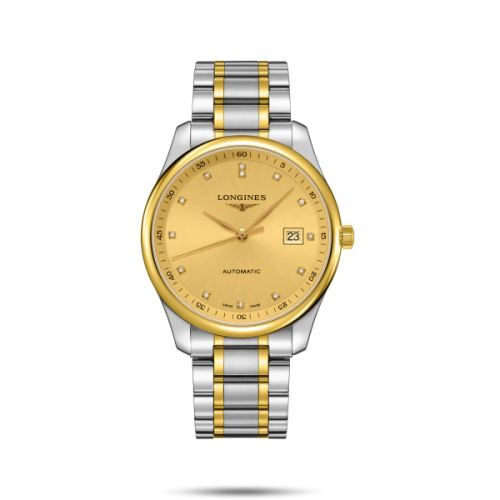 Longines Master Collection 42 Date Stainless Steel / Yellow Gold / Champagne-Diamond / Bracelet L2.893.5.37.7