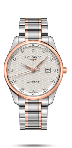 Longines Master Collection 42 Date Stainless Steel / Pink Gold / Silver-Diamond / Bracelet L2.893.5.77.7