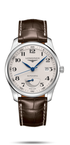 Longines Master Collection 40mm Power Reserve Stainless Steel / Silver-Arabic / Alligator L2.908.4.78.3
