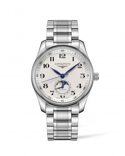 Longines Master Collection 40 Moonphase Stainless Steel / Silver-Arabic / Bracelet L2.909.4.78.6