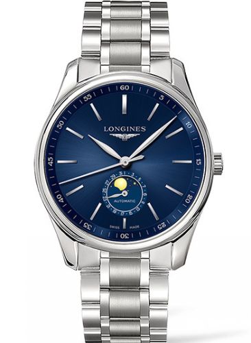 Longines Master Collection 42 Moonphase Stainless Steel / Blue / Bracelet L2.919.4.92.6