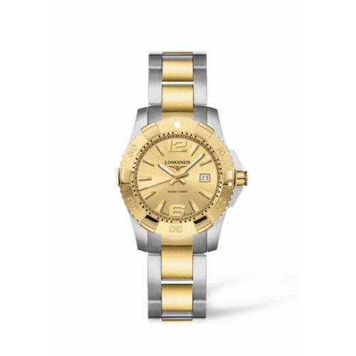 Longines Hydroconquest Quartz 29.5 Two Tone Gold L3.247.3.36.7