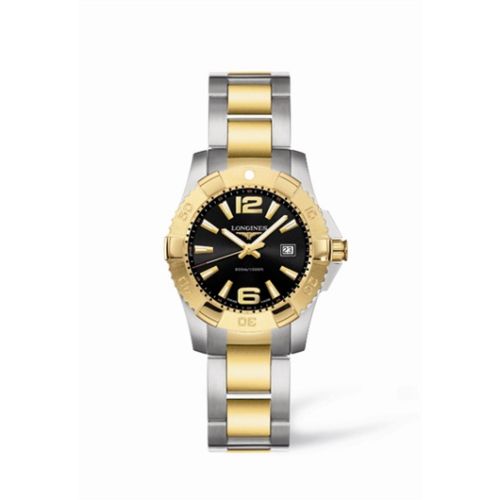 Longines Hydroconquest Quartz 29.5 Two Tone Black L3.247.3.56.7